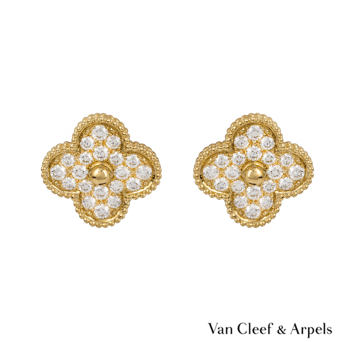 van cleef magic alhambra earrings